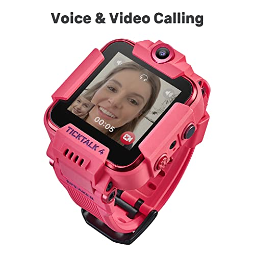 PRODUCTO 8 TickTalk 4 Teléfono con reloj inteligente para niños 4G LTE desbloqueado con rastreador GPS, combina video, llamadas de voz y Wi-Fi, mensajería, cámaras 2X y transmisión de música gratuita