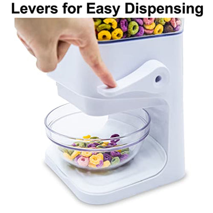 Dispensador de cereales para encimera, 2 unidades, contenedores de almacenamiento de cereales, contenedores de organización y almacenamiento de 5 litros para cocina, dispensador de alimentos secos,arroz, granos, nueces, avena, comida para mascotas