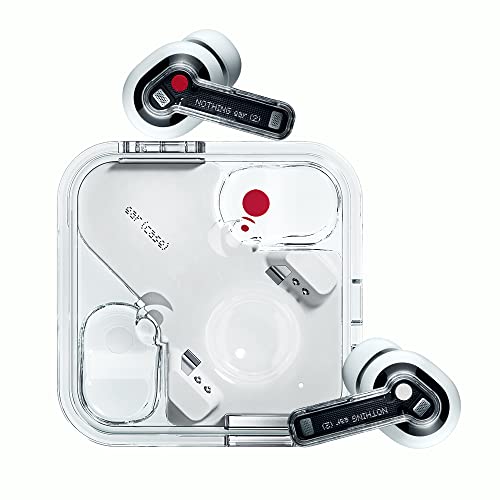 Auriculares inalámbricos Nothing Ear 2 con cancelación activa de ruido a 40 db, auriculares internos Bluetooth 5.3 con carga inalámbrica, conexión dual, tiempo de reproducción de 36 horas, auriculares impermeables IP54 para iPhone y Android