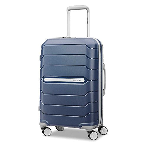 Samsonite Freeform Hardside expandible con ruedas giratorias dobles, equipaje de mano de 21 pulgadas, azul marino