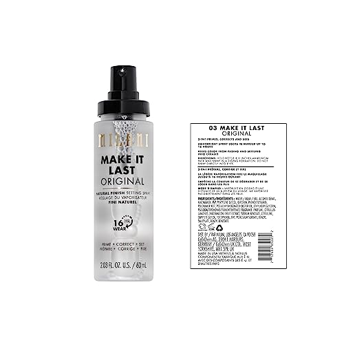 Milani Make It Last Original - Natural Finish Setting Spray 3-in-1 Setting Spray and Primer- Prime + Correct + Set Makeup Finishing Spray and Primer - Long Lasting Makeup Primer and Spray (2.03 Fl. Oz.)