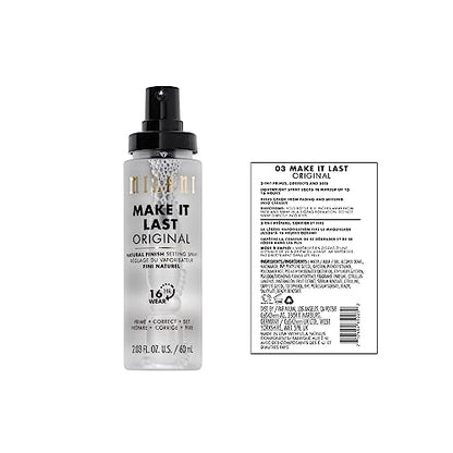 Milani Make It Last Original - Natural Finish Setting Spray 3-in-1 Setting Spray and Primer- Prime + Correct + Set Makeup Finishing Spray and Primer - Long Lasting Makeup Primer and Spray (2.03 Fl. Oz.)