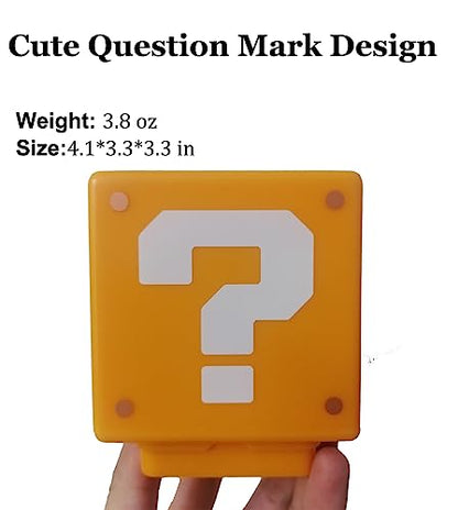 PRODUCTO 413 CARDdream Lámpara de luz nocturna portátil con forma de cubo USB con efecto de sonido para Super Mario Mini Question Block Coin Box Bros Boy Kids Gift (marca de impresión)