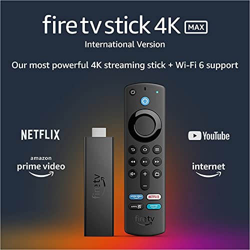 PRODUCTO 173 Fire TV Stick 4K Max (versión internacional) Dispositivo de transmisión 4K, Wi-Fi 6, control remoto por voz de Alexa