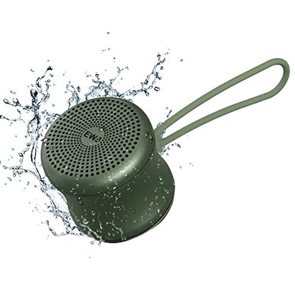 PRODUCTO 320 EWA A119 Mini altavoz Bluetooth con cordón, altavoz pequeño con radiador de graves, IPX7 resistente al agua, pequeño pero potente, altavoz portátil inalámbrico de metal súper lindo para el hogar, la oficina, los viajes y el aire libre (verde)