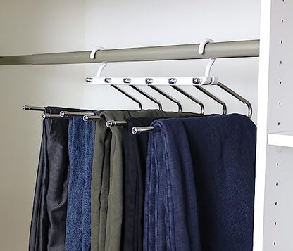 Hungers Space Saving for Hanger Pants Organizer -Multifunctional Organizers and Storage - Non Slip Pants Hanger - Pants Hanger Closet Storage - Organizer Rack for Scarf Jeans and Trouser.