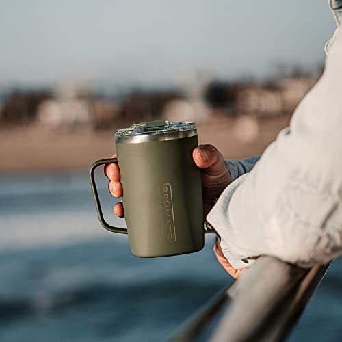 BrüMate Toddy - Taza de café aislada 100% a prueba de fugas con asa y tapa - Taza de viaje de acero inoxidable - Taza de café de doble pared (gris mate)