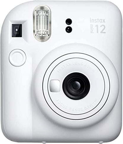 PRODUCTO 286 Fujifilm Instax Mini 12 Cámara instantánea Clay White + Paquete económico de película Fuji (40 hojas) + Paquete de accesorios para obturador, incl. Estuche de transporte compatible, álbum de fotos Quicksand Beads con 64 bolsillos