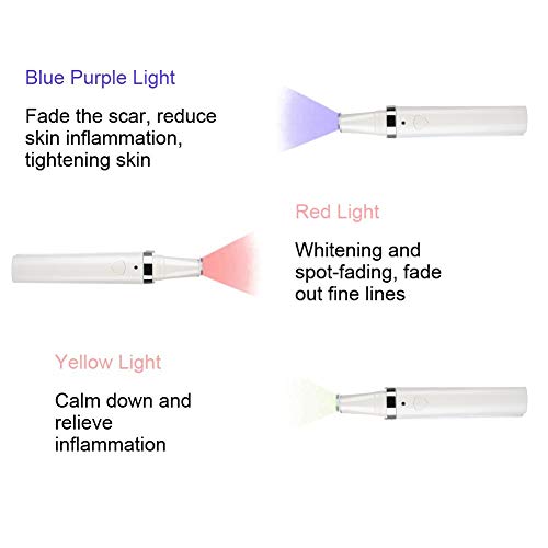 Pluma de eliminación de acné 3 en 1 para reparación de cicatrices, máquina de rejuvenecimiento de la piel, herramienta de tratamiento del acné para hombre y mujer