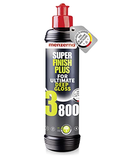 menzerna “Super Finish Plus 3800” I Pulido de brillo profundo para un acabado de espejo perfecto I Compuesto de pulido para microarañazos y hologramas I Sin silicona I 8 fl oz.