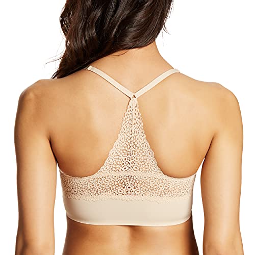 PRODUCTO 601-4 Maidenform Pure Comfort Dm7679 - Sujetador con cuello en V y espalda de encaje para mujer, elevación con leche, talla grande EE. UU.