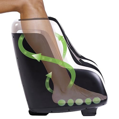 Human Touch Reflex SOL Masajeador de pies y pantorrillas con calor - Alivio de la fascitis plantar + Circulación + Amasamiento profundo Shiatsu + Vibración para estrés + Compresión - Ajustable para mujeres y hombres hasta talla 12