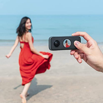 Insta360 ONE X2 Cámara de acción impermeable de 360 grados, 5.7K 360, estabilización, pantalla táctil, edición de IA, transmisión en vivo, cámara web, control de voz