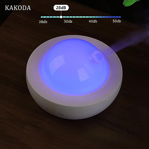 Difusor de aceite esencial de vidrio Kakoda, base de madera real, difusor de aromaterapia actualizado 2023, humidificador difusor de aroma, luz LED en 7 colores, adecuado para el dormitorio de la oficina en casa