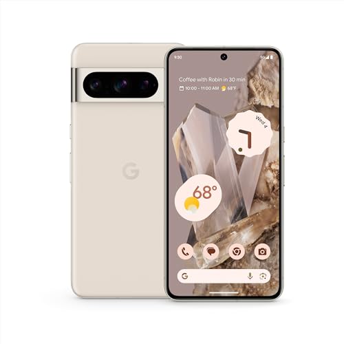 PRODUCTO 374 Google Pixel 8 Pro - Smartphone Android desbloqueado con teleobjetivo y pantalla Super Actua - Batería 24 horas - Porcelana - 128 GB