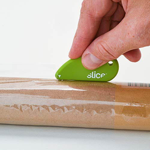 Slice Ceramic Blade, Safety Cutter Finger Friendly, Cuts Blister Packaging, Paper & Ideal for Outline Trims of Shapes or Coupons, 1 Pack, Green