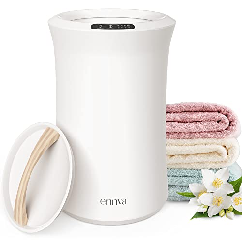 ennva Calentador de toallas de 22 L para baño, spa, hotel, calentador de toallas de baño de lujo con aromaterapia, vaporizador de toallas eléctrico estilo cubo, temporizador de calor ajustable de 15/30/45/60 minutos, calentamiento rápido