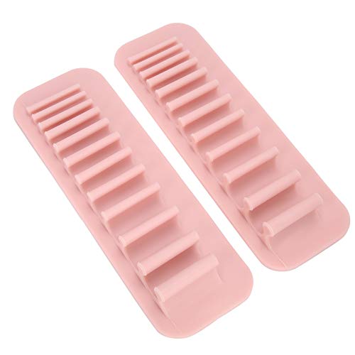 PRODUCTO 10 Estante de secado de brochas de maquillaje, soporte de almacenamiento de brochas de maquillaje, estante de secado de brochas cosméticas, organizador de almacenamiento de cepillos de dientes montado en la pared, 2 uds.