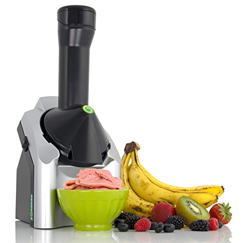 PRODUCTO 502 Yonanas 902 Classic Vegan, máquina para servir suaves de frutas congeladas sin lácteos, incluye 36 recetas, 200 vatios, plateado