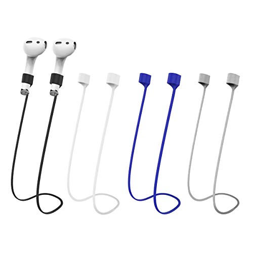 Correas antipérdida magnéticas para AirPods, cordón deportivo de silicona suave colorido, cordón de cuerda para el cuello