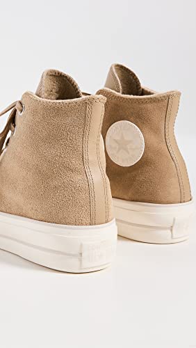 Converse Chuck Taylor All Star Lift Cozy Utility Zapatillas para mujer, Nomad Khaki/Desert Sand/Egret, Bronceado, 8 Medium US