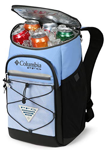 Columbia PFG Roll Caster - Enfriador de mochila aislado para 30 latas, tapa blanca