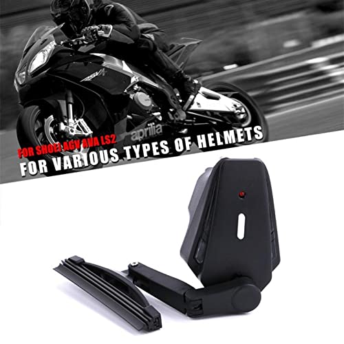 NUOPAIPLUS Limpiaparabrisas para casco de motocicleta, limpiaparabrisas para casco de motocicleta, IP5, impermeable, USB, limpiaparabrisas de seguridad, accesorios generales para motocicletas