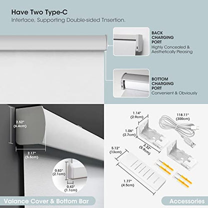 Persianas motorizadas con control remoto: Canisteo Control a batería Persianas enrollables eléctricas inteligentes con control remoto para ventanas Inalámbrico 100% opaco, blanco, 20" W X 72" H