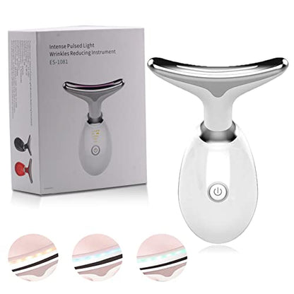 Masajeador facial antiarrugas Dispositivo para esculpir el rostro Dispositivo facial antienvejecimiento para los ojos y el cuello para mujeres y hombres (blanco)