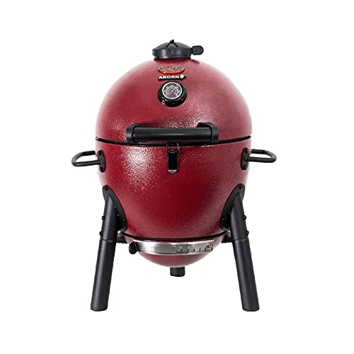 Char-Griller E06614 AKORN Jr. Parrilla de carbón Kamado portátil, color rojo