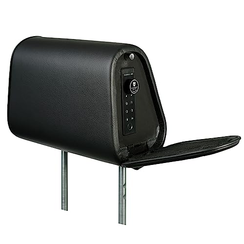 THE HEADREST SAFE Caja fuerte para reposacabezas de polipiel Vulcan - Asiento del pasajero, negro