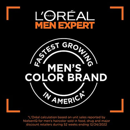 L’Oreal Paris Men Expert One Twist Mess Free Permanent Hair Color, Mens Hair Dye to Cover Grays, Easy Mix Ammonia Free Application, Medium Brown 04, 1 Application