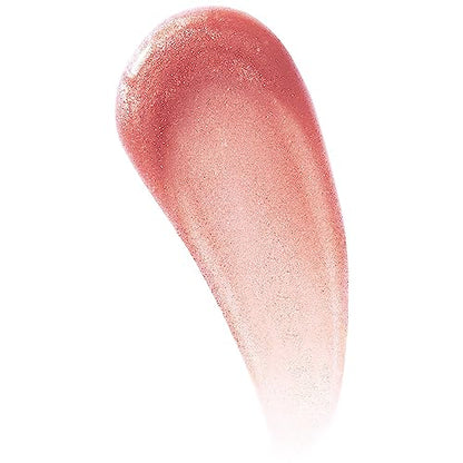 MAYBELLINE New York Lifter Gloss, brillo labial hidratante con ácido hialurónico, alto brillo para labios de aspecto más carnoso, luna, rosa nude, 0.18 onzas