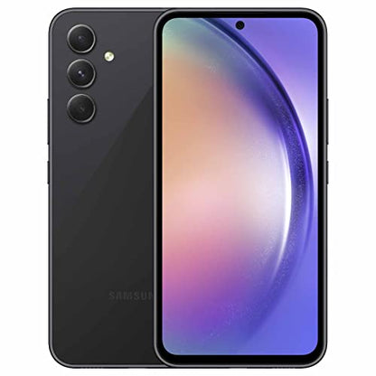 SAMSUNG Galaxy A54 5G Serie A, Smartphone Android desbloqueado de fábrica, 128 GB con pantalla fluida de 6,4", cámara de alta resolución, batería de larga duración, diseño refinado, versión EE. UU., 2023, impresionante negro