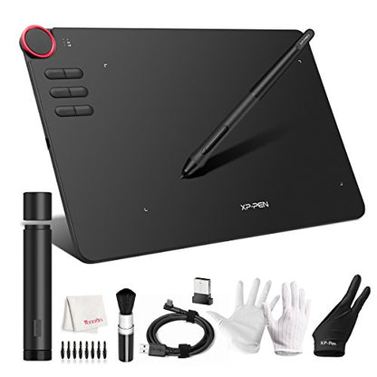 PRODUCTO 383 XP-PEN Deco 03 Tableta de dibujo, lápiz óptico sin batería de 8192 niveles, inalámbrico 2.4G, dial de acceso directo, botones programables, funciona con Windows 11/10/8/7, Mac OS, Chromebookele