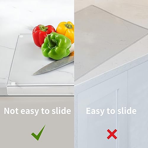 Yis Tablas de cortar acrílicas para mostrador de cocina Tabla de cortar transparente antideslizante Tablas de cortar acrílicas para protector Restaurante en casa 18x16 pulgadas 18x16 pulgadas