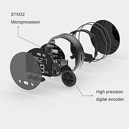 Cinta métrica digital electrónica de 324 pies con pantalla LCD Regla digital Recargable Pequeña herramienta de medición inteligente de larga distancia para diámetro curvo plano Forma extraña Alta precisión Regalos ideales