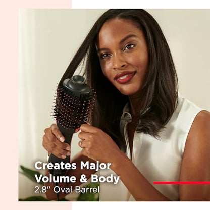 REVLON One-Step Volumizer Enhanced 1.0 Secador de pelo y cepillo de aire caliente | Ahora con motor mejorado | Exclusivo de Amazon (negro)