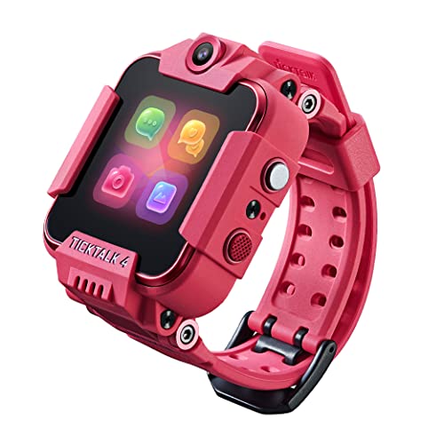 PRODUCTO 8 TickTalk 4 Teléfono con reloj inteligente para niños 4G LTE desbloqueado con rastreador GPS, combina video, llamadas de voz y Wi-Fi, mensajería, cámaras 2X y transmisión de música gratuita