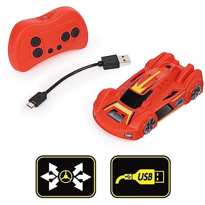 PRODUCTO 343 Air Hogs, escalador de pared para coche Zero Gravity Sprint RC, corredor de pared interior recargable USB-C rojo, más de 4 pulgadas, juguetes para niños de 4 años en adelante