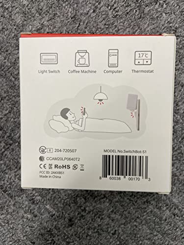 PRODUCTO 619 Pulsador de botón de interruptor inteligente  - Fingerbot Bluetooth para interruptor basculante/botón unidireccional, interruptor de luz automático, temporizador y control de aplicación, funciona con Alexa cuando se combina con SwitchBot Hub