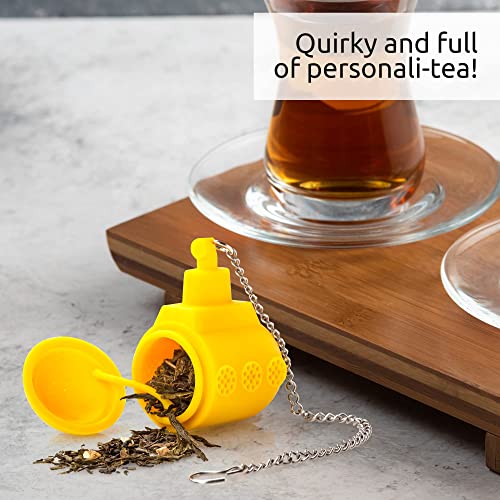 OTOTO Tea Sub Tea Steeper- Cute Tea Infuser for Loose Tea- Silicone Tea Infuser- Yellow Submarine Tea Holder, Loose Leaf- Tea Infusers For Loose Tea, Cute Kitchen Gadget