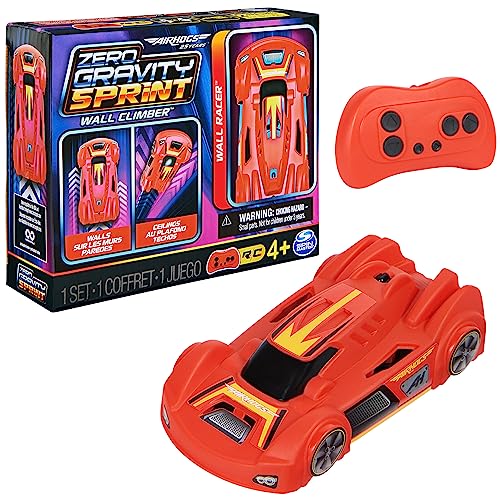 PRODUCTO 343 Air Hogs, escalador de pared para coche Zero Gravity Sprint RC, corredor de pared interior recargable USB-C rojo, más de 4 pulgadas, juguetes para niños de 4 años en adelante