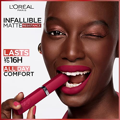 L’Oréal Paris Infallible Matte Resistance Liquid Lipstick, up to 16 Hour Wear, French Kiss 245, 0.17 Fl Oz