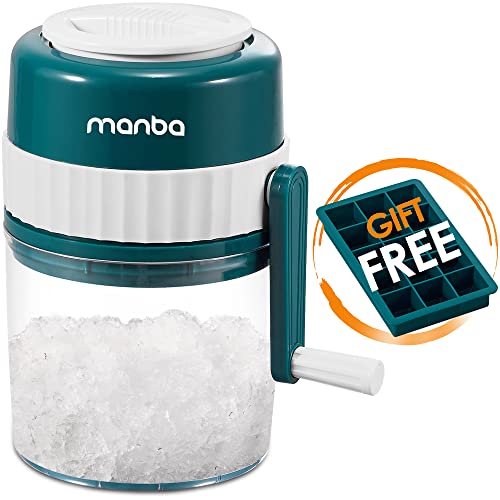 MANBA Máquina de afeitar de hielo y cono de nieve - Trituradora de hielo portátil premium y máquina de hielo raspado con bandejas de cubitos de hielo gratis - Sin BPA