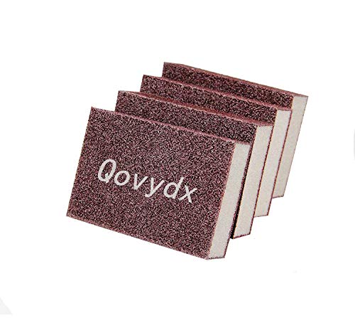 Qovydx 10 esponjas de carborundo nanoesponjas de esmeril, cepillo para limpiar ollas, borrador de óxido, estropajos de grano, almohadillas de limpieza para ollas con carborundo para una limpieza rápida