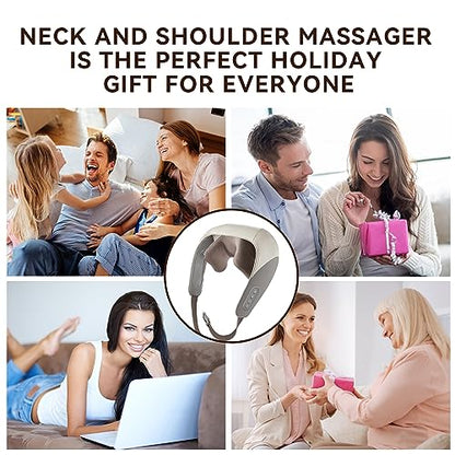 SORELAX Mini Masajeador de Cuello Shiatsu, Masajeador de Hombro y Cuello con Calor para Aliviar el Dolor de Tejido Profundo, Cuello, Espalda, Hombro, Pierna, Masajeador de Amasamiento Eléctrico, Regalos Perfectos para Hombres, Mujeres, Papá, Mamá