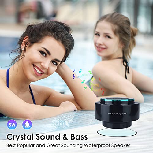 XLeader, altavoz de ducha actualizado, altavoz inalámbrico Bluetooth impermeable certificado IPX7, regalos electrónicos para niñas, niños, hombres, mujeres y niños, mini altavoz portátil de 5 W con ventosa y micrófono para baño