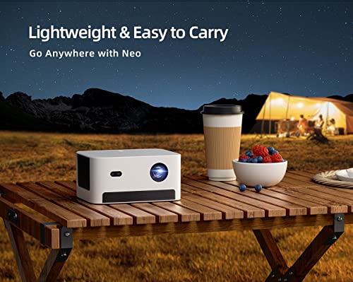 Dangbei Neo Proyector Inteligente, Proyector Portátil con Licencia Oficial de Netflix con WiFi y Bluetooth, Proyector de Películas Nativo Compacto 1080P, HDR10, Keystone Automático, Enfoque Automático, Altavoces Dolby Audio 2x6W