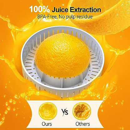 Máquinas exprimidoras eléctricas de cítricos - Exprimidor de jugo de naranja portátil recargable para naranja, limón, kiwi, pomelo, pequeños electrodomésticos de cocina 2023 con cepillo de limpieza y colador de jugos